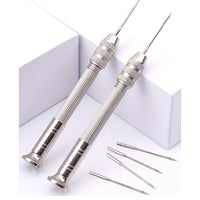 1set Leather Sewing Awl Set Replaceable Multifunctional Shoes Repair Tool Kit Punch Stitching Needles DIY Sewing Leathercraft, Sewing Kit for Children, Utility Tool