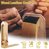Wooden Clamp for Leather Stitching, a Tool for Fixing Leather During Crafting, Ideal for Leatherwork