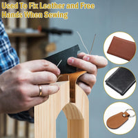 Wooden Clamp for Leather Stitching, a Tool for Fixing Leather During Crafting, Ideal for Leatherwork