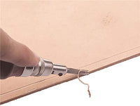 Leather Groover Tool,7 in 1 Adjustable Stitching Groover and Creasing Edge Beveler, Leather Carving Cutting Edge Tools for Leathercraft Work