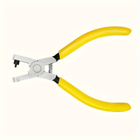 Leather Hole Punch Tool with Ergonomic Yellow Handle - Ideal for Belts, Watch Straps, Dog Collars & DIY Crafts - Durable Metal Jaw for Precision Punching