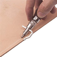 Leather Groover Tool,7 in 1 Adjustable Stitching Groover and Creasing Edge Beveler, Leather Carving Cutting Edge Tools for Leathercraft Work