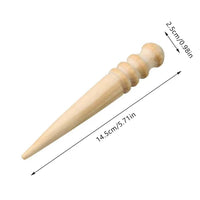 1pcLeather Burnisher Leather Edge Slicker Wood Stick Smooth Grooves for Leatherwork Craft Burnishing Polishing Slicking Grinding Sanding Finishing Shaping Hand Making Tools
