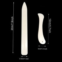 2pcs Premium Folder Paper Creaser Set Folding Scoring Burnishing Crafting Scoring Tool for Card Making Leather Cards DIY Handmade Burnishing Bookbinding