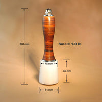 Professional leather carving hammer,leathercraft mallet,maul,High quality nylon head with leather grip handle,Leather tools for handmade diy leathercraft(Sizes:large or small) (1.0 LB)