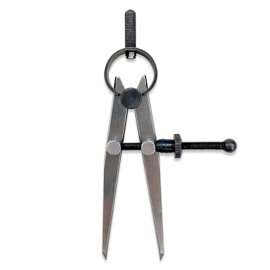 6-Inch Adjustable Lockable Steel Divider – Precision Leather, Wood & Metal Working Compass for Circles, Arcs, and Measurements