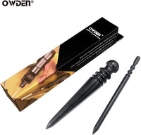 Professional 2Pcs.Leather Edge Burnisher Ebony Wood Edge Slicker Leather Craft Tool Polished Grinding Tool,Round Head Leather edge burnish working tool，Leather Tool
