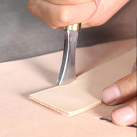 4pcs/Set Leather Edge Creaser, 1.0mm,1.5mm,2.0mm,2.5mm Stainless Steel Leather Edge Tool for Leather Working, Leather Edge Crafting Tool with Wood Handle