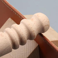 1pcLeather Burnisher Leather Edge Slicker Wood Stick Smooth Grooves for Leatherwork Craft Burnishing Polishing Slicking Grinding Sanding Finishing Shaping Hand Making Tools