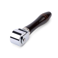 Mnuizu 26mm Leather Roller Tool, Leather Press Edge Roller with Wooden Handle, Edge Creaser for Leathered Craft (Black)