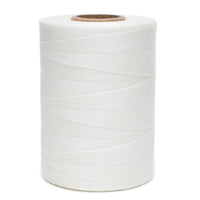 EXKALAFUL Waxed Thread,852Yds 150D 0.8mm Flat Polyester Wax Thread for Hand Sewing Leather Craft DIY Projects Shoes Repair Book Binding(White)