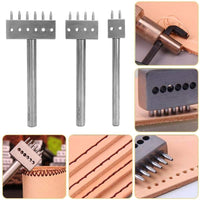Hole Puncher Stitching Punch Leather Punching Tool Hole Lacing Punch Spacing Punch Tool Lacing Stitching Chisel Set for Belt Leather Craft(8mm(2+4+6)) Holepunch