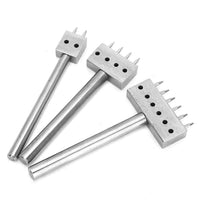 Oumefar Hole Puncher Stitching Punch Leather Punching Tool Hole Lacing Punch Spacing Punch Tool Lacing Stitching Chisel Set for Belt Leather Craft(8mm(2+4+6)) Holepunch