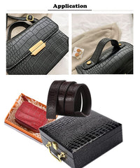 Crocodile embossed leather 1.1mm thick