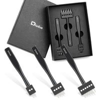 Leather Hole Punch, Prong Punch, Black Hole Punch Tool 5mm, 2/4/6 Lacing Stitching Punch, Round Hole Prong Stitching Chisel Set Leather Working Tools for Leathercraft