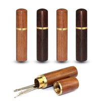 4 Pieces Sewing Needles Holder Sewing Storage Case Wooden Needle Storage Case Box for Sewing Supplies Storage
