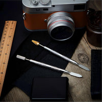 1pc Leather Edge Dye Pen Leather Edge Printing Tool Leather Craft Dye Pen Oil Paint Roller Applicator for Leather Craft DIY Working (Round Head and Tapered Head)c