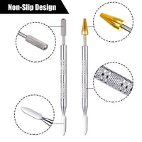 1pc Leather Edge Dye Pen Leather Edge Printing Tool Leather Craft Dye Pen Oil Paint Roller Applicator for Leather Craft DIY Working (Round Head and Tapered Head)c