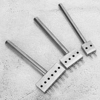 Hole Puncher Stitching Punch Leather Punching Tool Hole Lacing Punch Spacing Punch Tool Lacing Stitching Chisel Set for Belt Leather Craft(8mm(2+4+6)) Holepunch