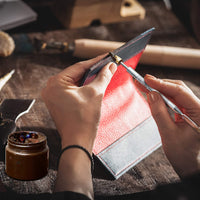 1pc Leather Edge Dye Pen Leather Edge Printing Tool Leather Craft Dye Pen Oil Paint Roller Applicator for Leather Craft DIY Working (Round Head and Tapered Head)c