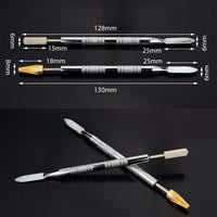 1pc Leather Edge Dye Pen Leather Edge Printing Tool Leather Craft Dye Pen Oil Paint Roller Applicator for Leather Craft DIY Working (Round Head and Tapered Head)c
