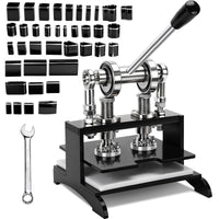 Leather Cutting Machine 1.5 Ton,20 * 20cm Leather Hand Press Dual Guide Shafts Die Cut Machine with 39 pcs Hole Punch Tool Set for Leathercraft,DIY & Various Materials Die Cutting