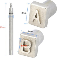 36Pcs  Letter Stamps 6mm Alphabet Kit for Leather Craft DIY Handmade
