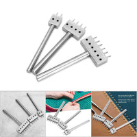 Hole Puncher Stitching Punch Leather Punching Tool Hole Lacing Punch Spacing Punch Tool Lacing Stitching Chisel Set for Belt Leather Craft(8mm(2+4+6)) Holepunch