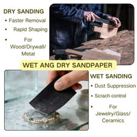 Sandpaper Assortment 6 x 6Inch Wet Dry Sandpaper, 120/180/240/320/400/600/800/1000 Grit Sander Sheets for Wood, Metal, Automotive Sanding and Polishing, 18 Sheets (9 x 11 Inch,)