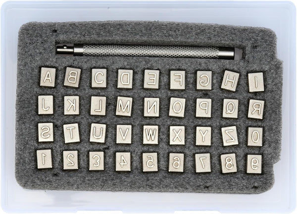 36Pcs  Letter Stamps 6mm Alphabet Kit for Leather Craft DIY Handmade