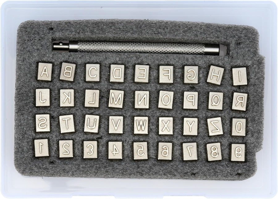 36Pcs  Letter Stamps 6mm Alphabet Kit for Leather Craft DIY Handmade