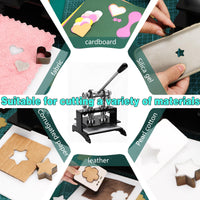 Leather Cutting Machine 1.5 Ton(just press),20 * 20cm Leather Hand Press
