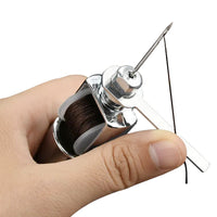 Professional Leather Sewing Awl Kit with Wooden Handle and Stainless Steel Needle, Quick Machine Sewing Tool for Precise Stitching, for DIY Craft Repairs