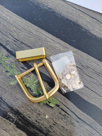 Wuta brass buckle'loop and screws 38mm belt buckle