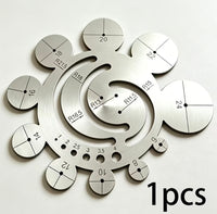 Corner cutting stencil with degree writing on it stainless steel made