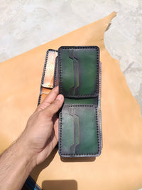 Hand dye goat veg leather wallet for colour details (+92 324 4380611 )