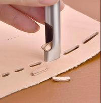 Belt punch holes square round corner set