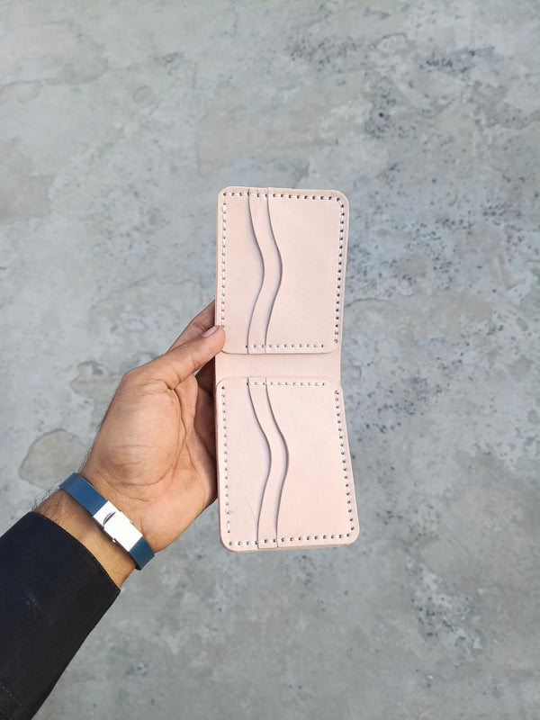 Goat veg standard size bifold wallet leather
