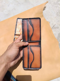 Hand dye goat veg leather wallet for colour details (+92 324 4380611 )