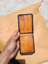 Hand dye goat veg leather wallet for colour details (+92 324 4380611 )