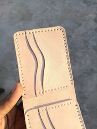 Goat veg standard size bifold wallet leather