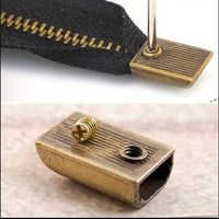 Zip stopper with screw alloy made
