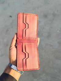 Hand dye goat veg leather wallet for colour details (+92 324 4380611 )